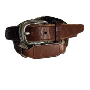 Fossil  Women's Size Small Genuine Leather Brown Braided and Metal Detail